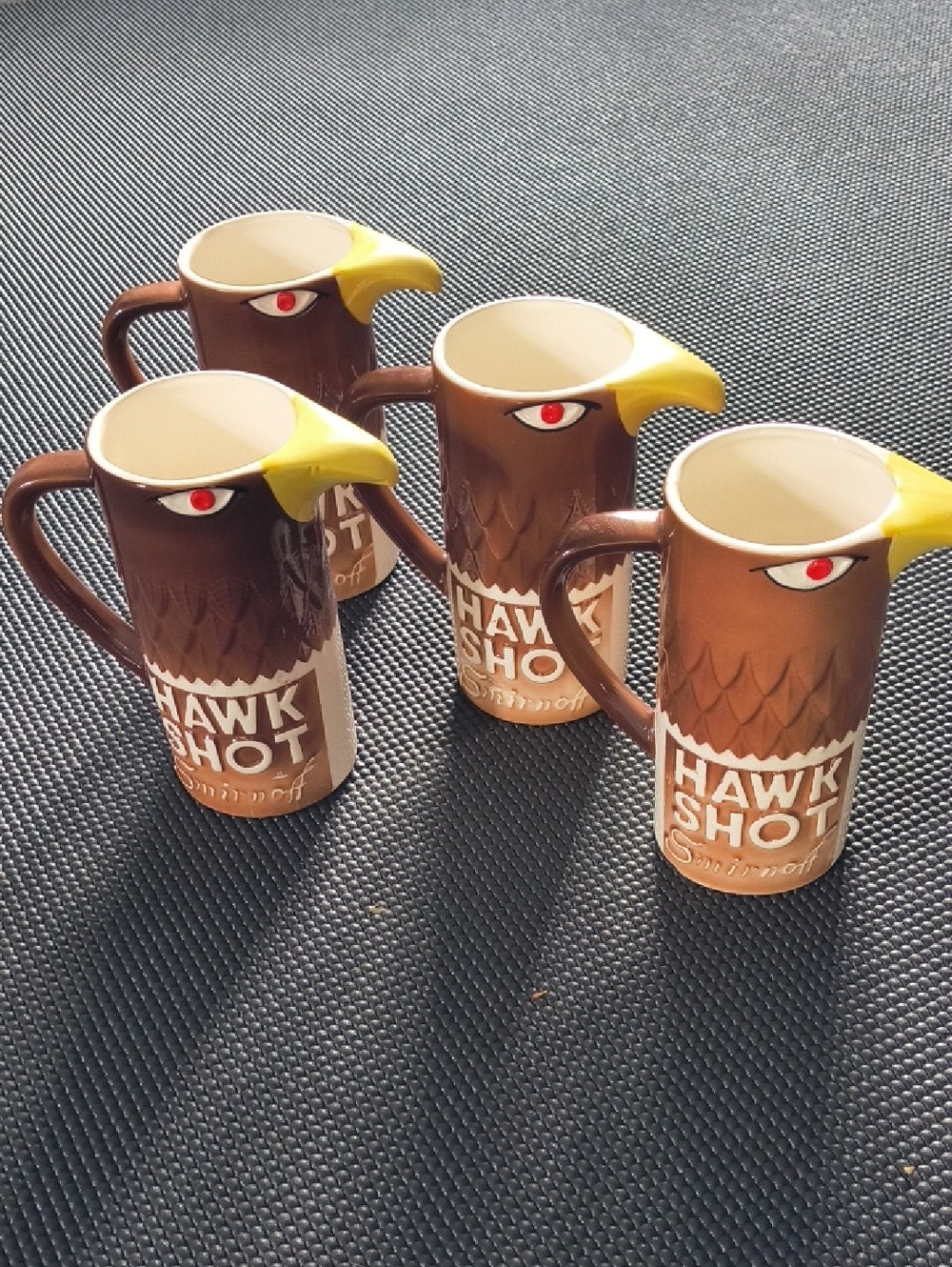 Vintage Smirnoff Hawk Eye Mugs